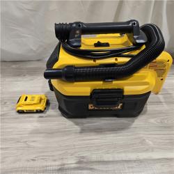 AS-IS DeWalt 2 Gal. MAX Cordless/Corded Wet/Dry Vacuum and (1) 20V MAX Compact 2.0Ah Battery