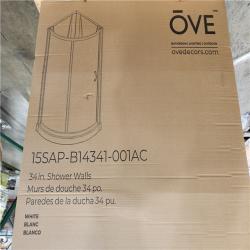 Phoenix Location NEW OVE Decors Breeze 32 in. L x 32 in. W x 76.97 in. H Corner Shower Kit with Clear Framed Sliding Door in Black and Shower Pan