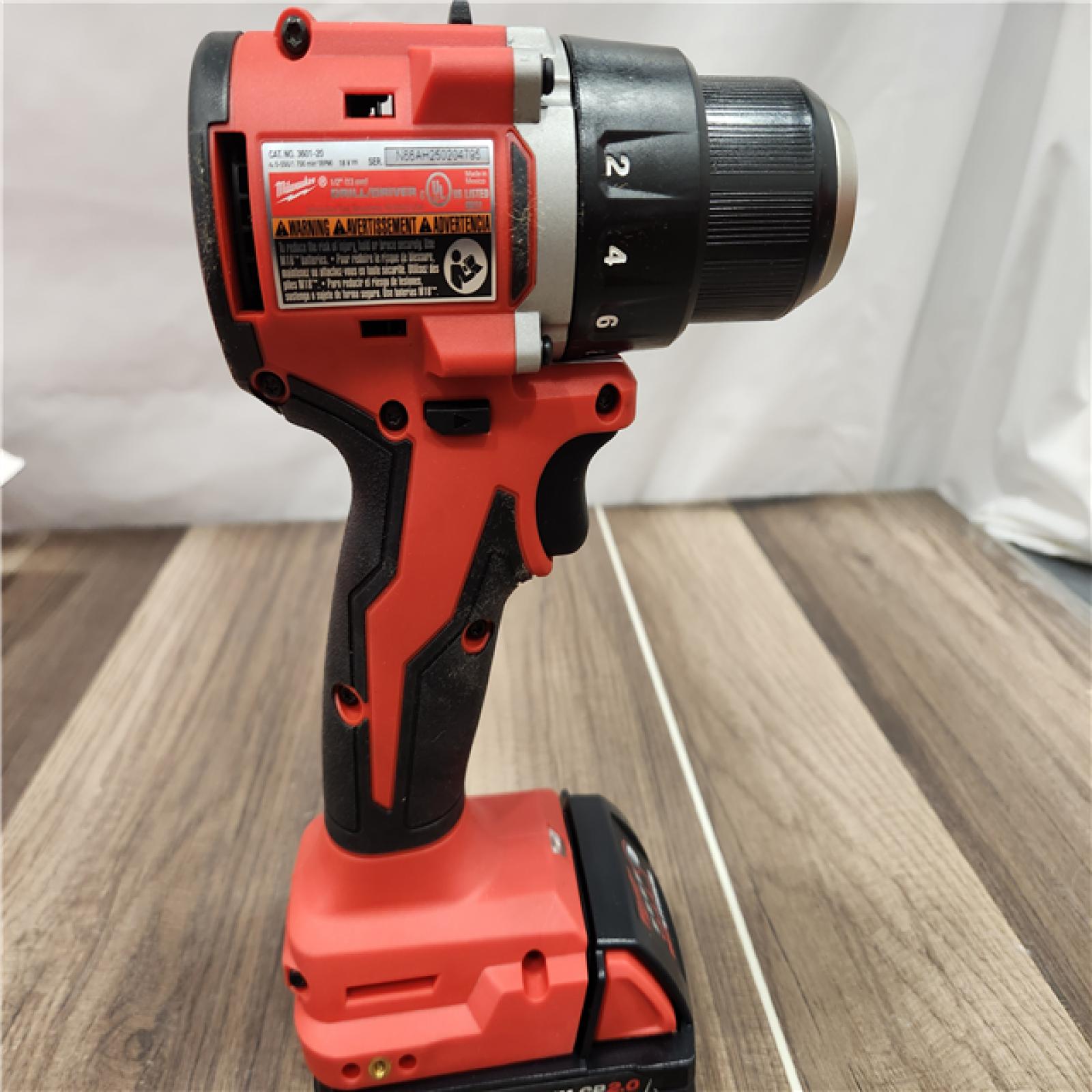 AS-IS Milwaukee M18 Compact Next Gen 1/2 in. Brushless Cordless Drill/Driver Kit (Battery & Charger)