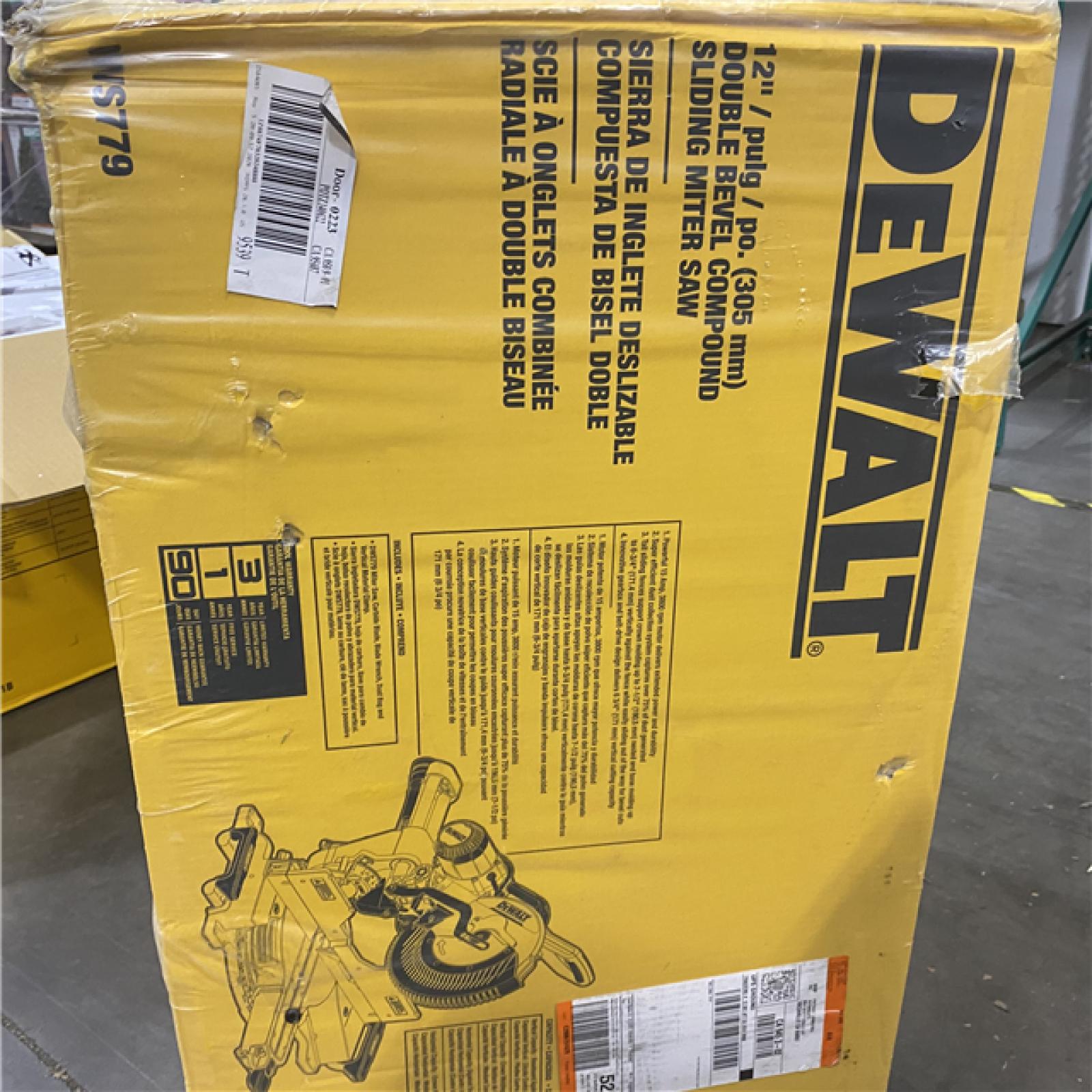 NEW- DeWalt 15 Amps 12 in. Corded Dual-Bevel Sliding Compound Miter Saw
