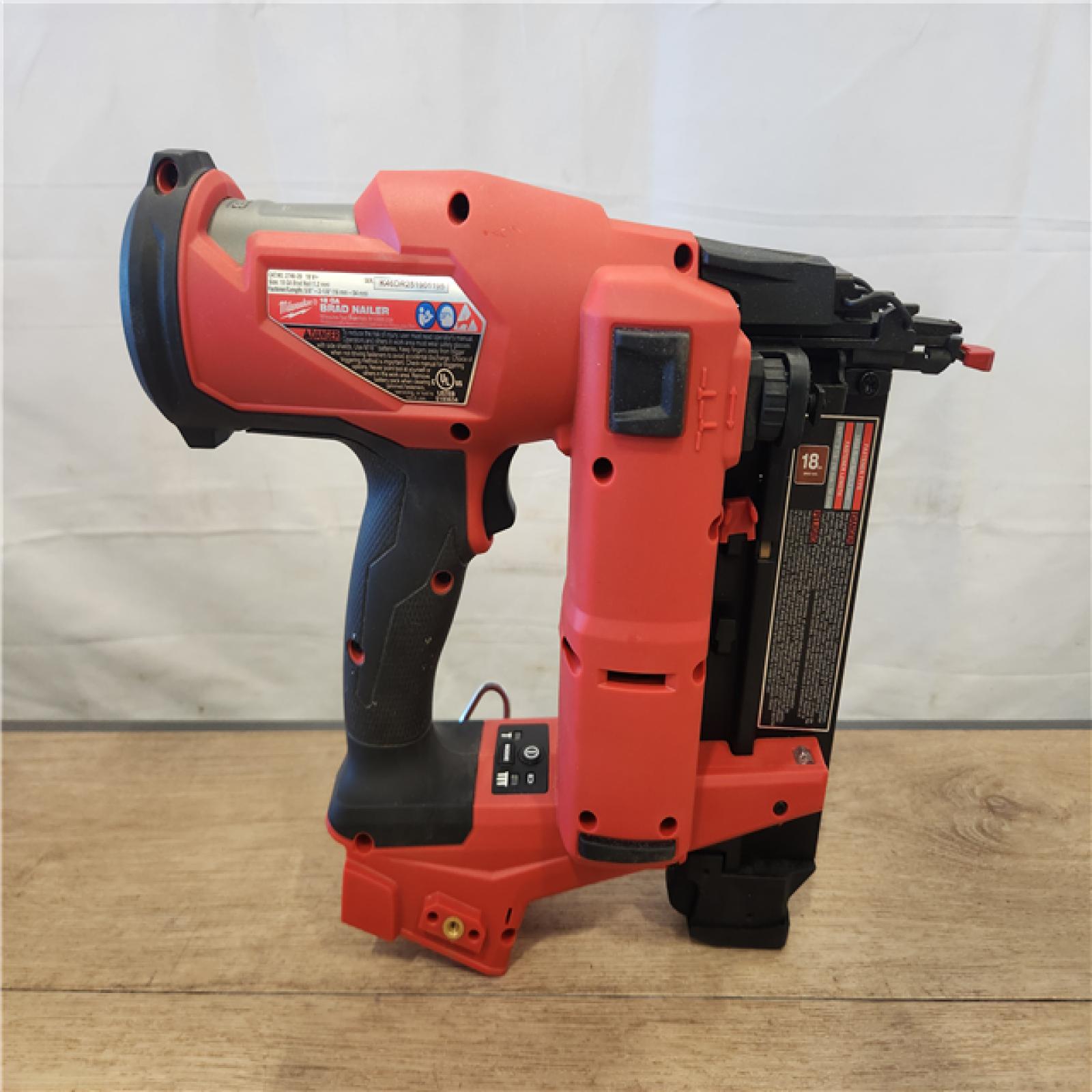 AS-IS- Milwaukee FUEL 18-Volt Lithium-Ion Brushless Cordless Gen II 18-Gauge Brad Nailer (Tool-Only)