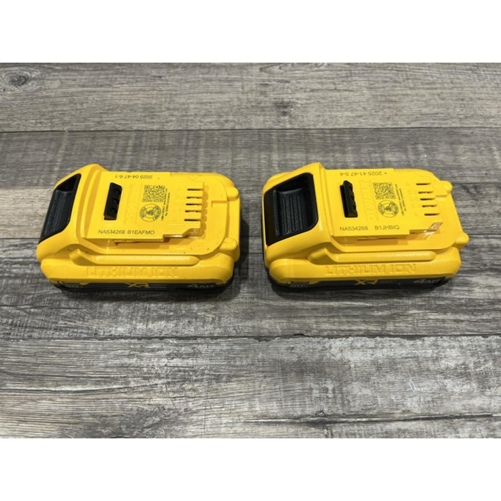 AS-IS DEWALT 20V MAX XR Lithium-Ion 4.0 Ah Battery Packs (2-Pack)