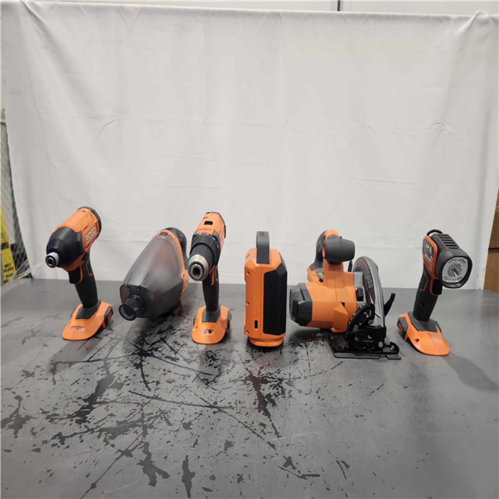 AS-IS- 18V Cordless 6-Tool Combo Kit with 2.0 Ah Battery  Charger  and Tool Bag