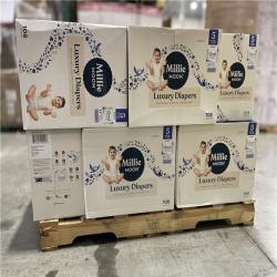 DALLAS LOCATION - Millie Moon Luxury Disposable Diapers - Size 5 - (108ct PER CASE) PALLET-(20 CASES)