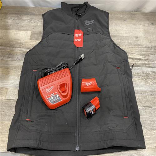 AS-IS Milwaukee Men's Large 12-Volt Lithium-Ion Cordless Axis Black Heated Vest Kit