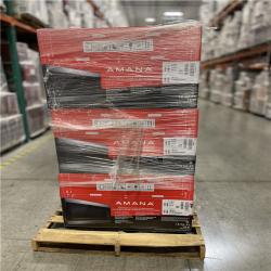 DALLAS LOCATION- NEW!- Amana 1.6 cu. ft. Stainless Steel Electric 1000-Watt Over the Range Microwave 300 Exhaust CFM PALLET (6 UNITS)