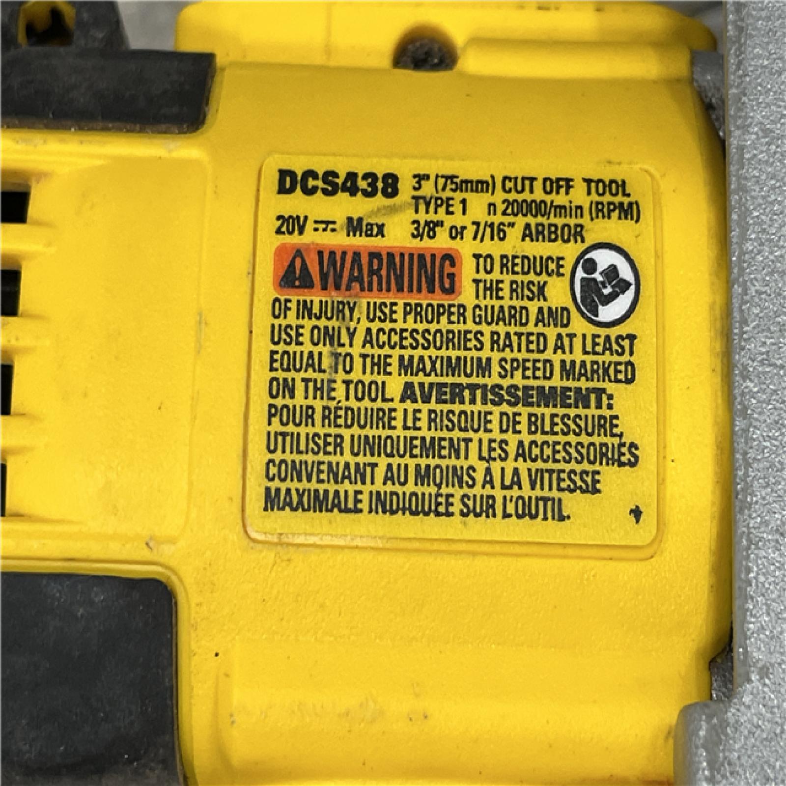 AS-IS DEWALT 20V XR Cordless 3 in. Cut-Off Tool (Tool Only)