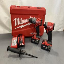 AS-IS - MILWAUKEE FUEL 18V Lithium-Ion Brushless Cordless Hammer Drill and Impact Driver Combo Kit