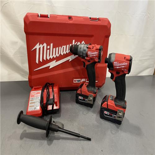 AS-IS - MILWAUKEE FUEL 18V Lithium-Ion Brushless Cordless Hammer Drill and Impact Driver Combo Kit