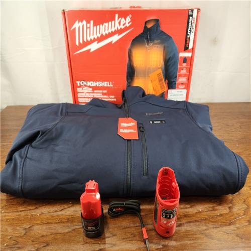 AS-IS Milwaukee M18 Cordless TOUGHSHELL Navy Blue Heated Jacket Kit