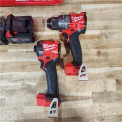 HOUSTON LOCATION - AS - IS Milwaukee FUEL 18V Lithium-Ion Brushless Cordless Hammer Drill and Impact Driver Combo Kit