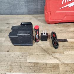 HOUSTON LOCATION - AS-IS Milwaukee-3522-21 Green Beam Laser Cross Line Plumb Point USB Rechargeable