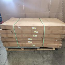 Phoenix CALHOME 48 in. x 80 in. Mirror White Steel Frame Interior Closet Sliding Door with White Trim and Hardware Kit Pallet (6-Mirrors)