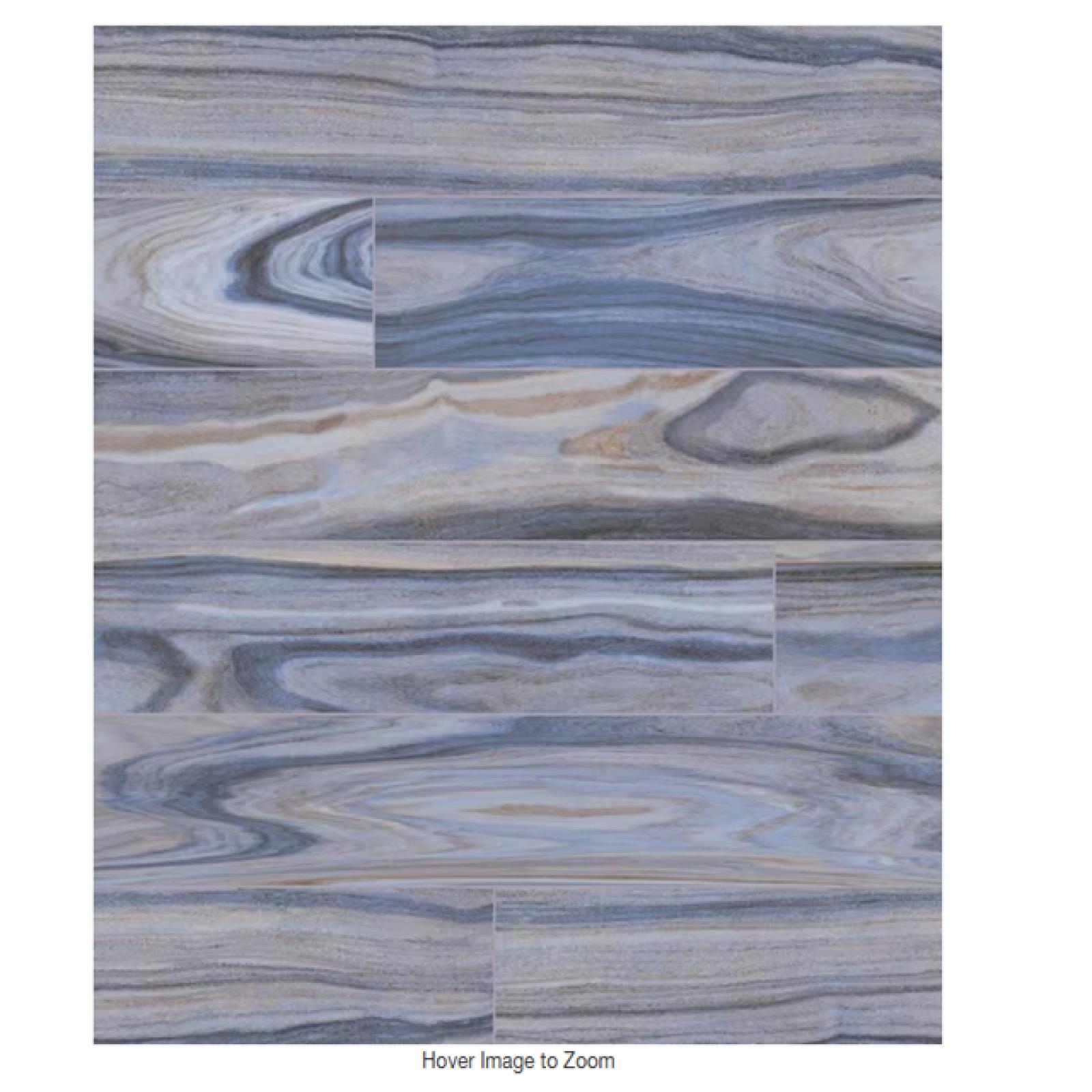 DALLAS LOCATION - MSI Dellano Exotic Blue 8 in. x 48 in. Polished Porcelain Wood Look Floor and Wall Tile (10.68 sq. ft. /Case) - 40 CASES