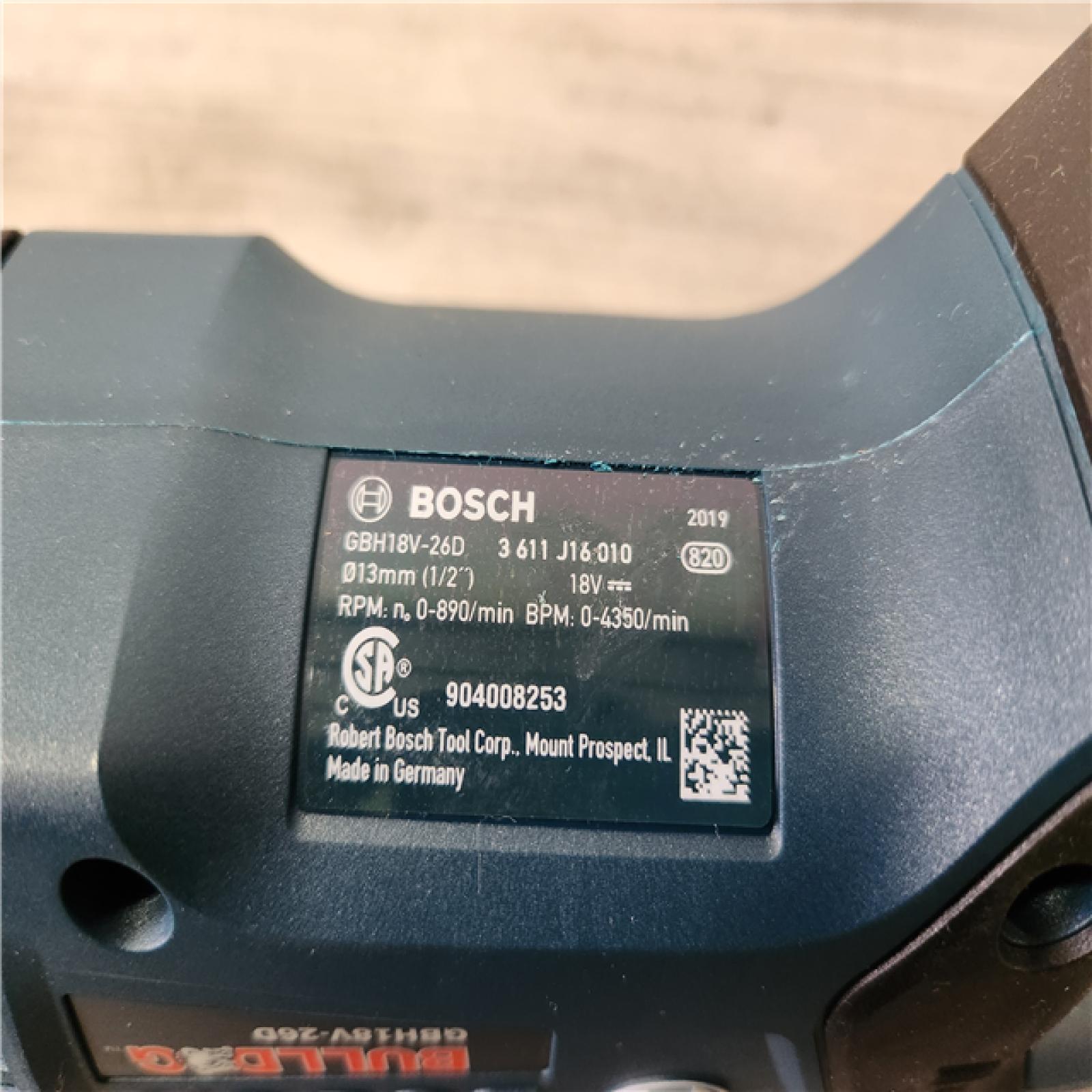 Phoenix Location NEW Bosch Bull Dog 1in SDS-Plus Rotary Hammer With Battery and Charger