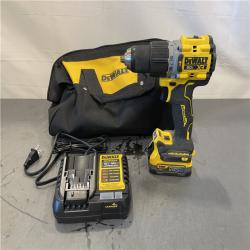 AS-IS - DEWALT 20V Compact Cordless 1/2 in. Hammer Drill and 20V MAX POWERSTACK Compact Battery Starter Kit