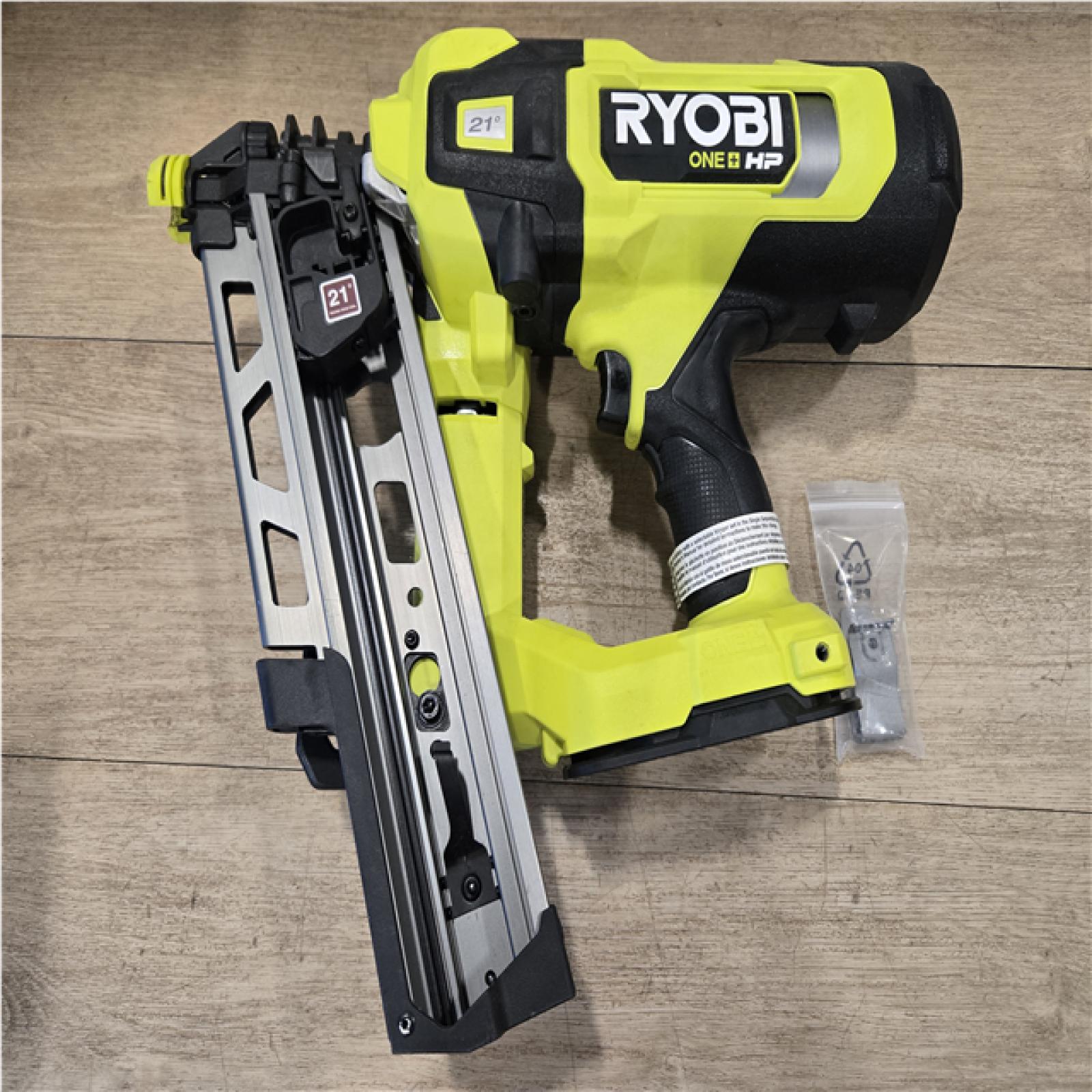 AS-IS RYOBI ONE+ HP 18V Brushless Cordless AirStrike 21° Framing Nailer (Tool Only)