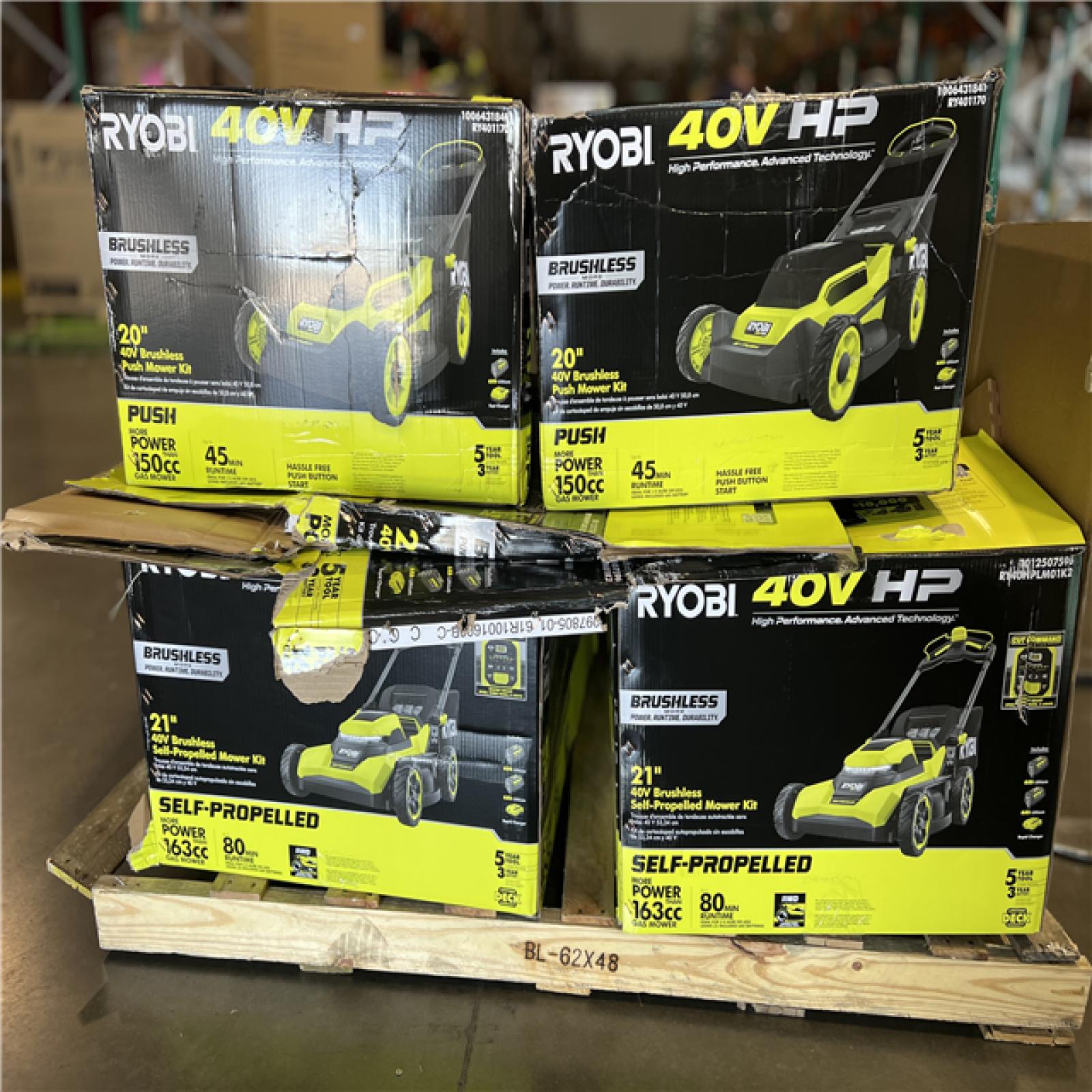 DALLAS LOCATION - RYOBI MOWER PALLET -(4 UNITS)