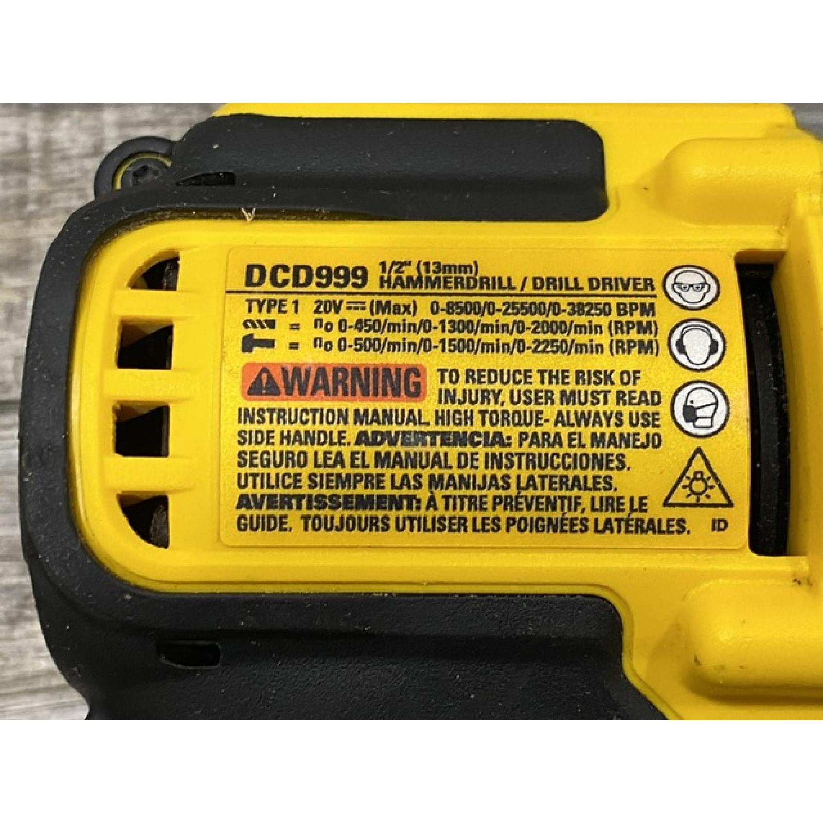 AS-IS DEWALT 20V MAX Brushless Cordless 1/2 in. Hammer Drill/Driver with FLEXVOLT ADVANTAGE (Tool Only)