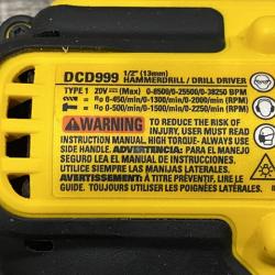 AS-IS DEWALT 20V MAX Brushless Cordless 1/2 in. Hammer Drill/Driver with FLEXVOLT ADVANTAGE (Tool Only)