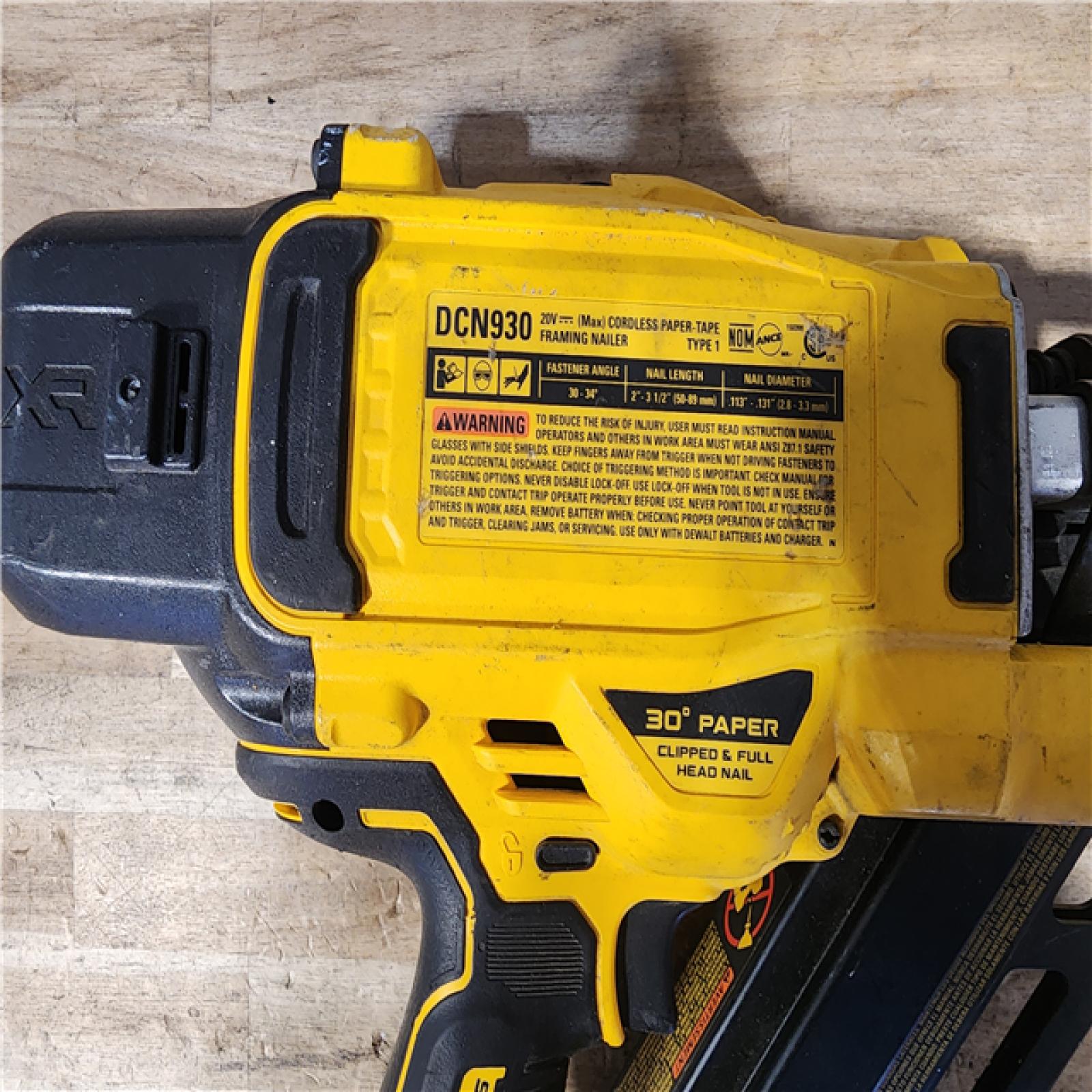 HOUSTON LOCATION - AS - IS DEWALT 20V 30 Degree Cordless Framing Nailer (Tool-Only)