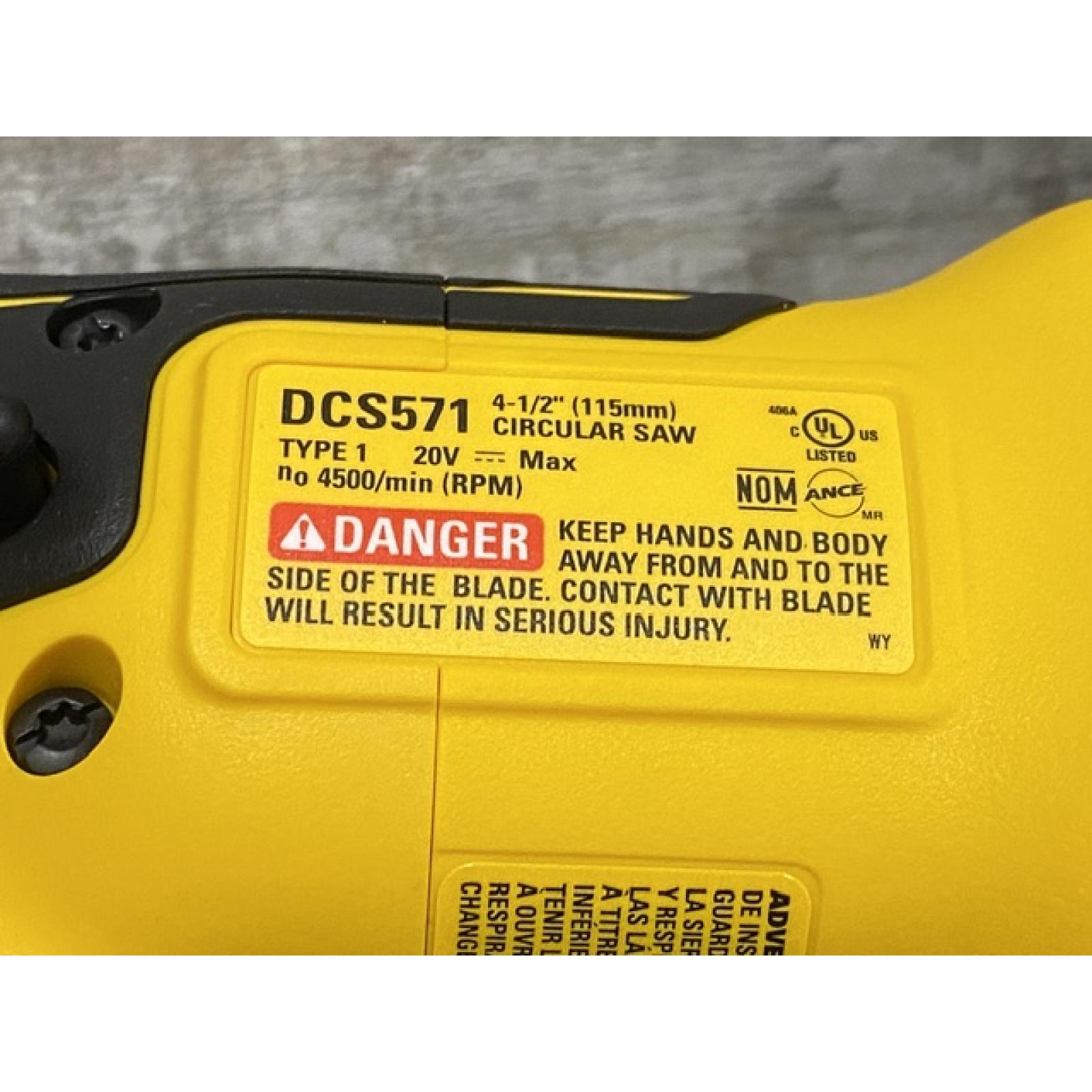 AS-IS DEWALT ATOMIC 20V MAX Cordless Brushless 4-1/2 in. Circular Saw (Tool Only)