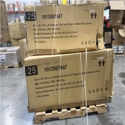 DALLAS LOCATION- HUSKY Heavy Duty 52 in. W 6-Drawer Matte Army Green Top Tool Chest PALLET (3 UNITS)