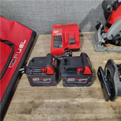 HOUSTON LOCATION - AS-IS M18 FUEL 18V Lithium-Ion Brushless Cordless Combo Kit with Two 5.0 Ah Batteries  1 Charger 1 Tool Bag