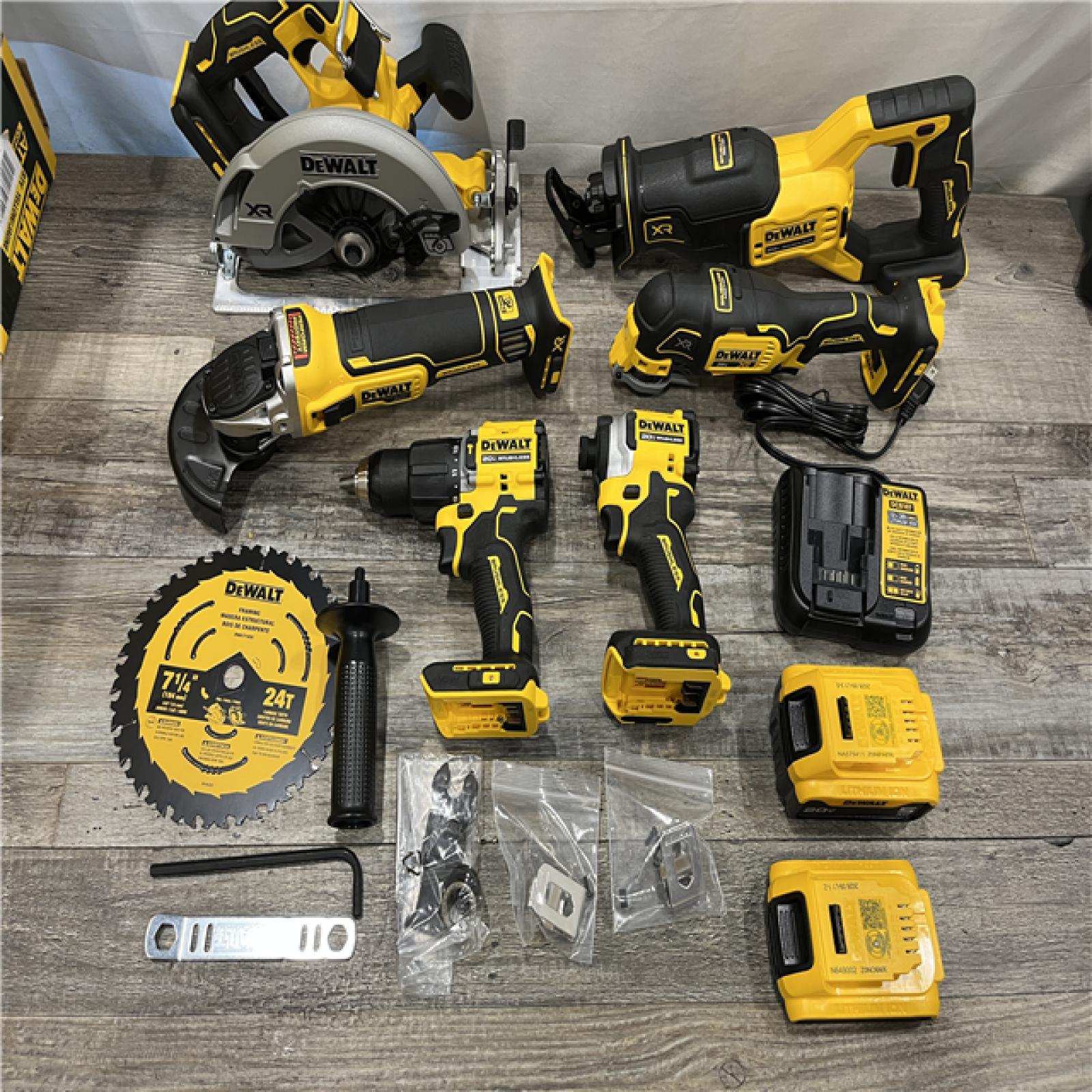 AS-IS DEWALT 20V MAX Lithium-Ion Cordless 6-Tool Combo Kit