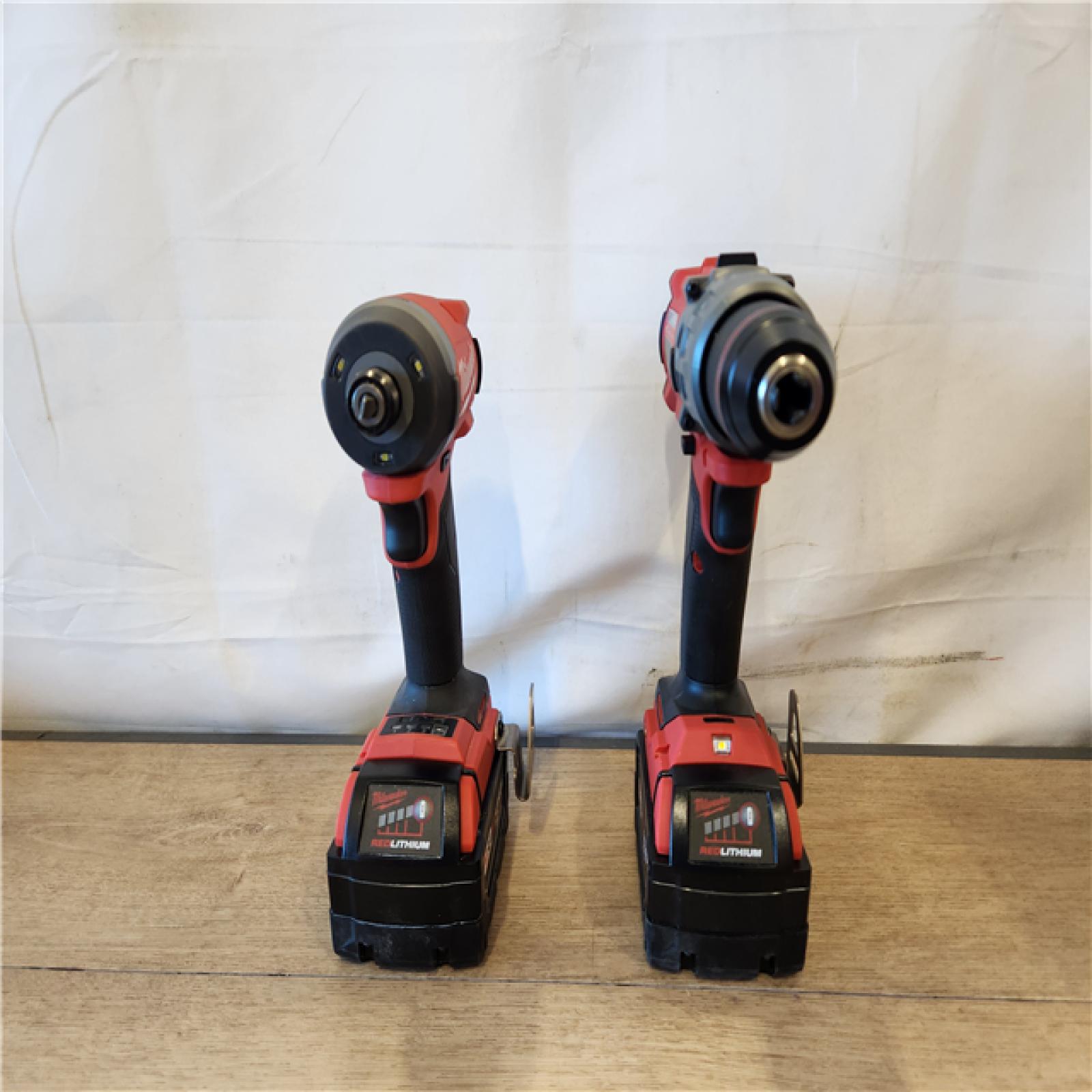 AS-IS- Milwaukee  FUEL 18V Lithium-Ion Brushless Cordless Hammer Drill and Impact Driver Combo Kit