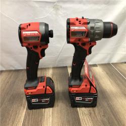AS-IS Milwaukee FUEL 18V Lithium-Ion Brushless Cordless Hammer Drill and Impact Driver Combo Kit