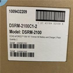 DALLAS LOCATION- NEW!- ECHO 56V 16 in. Brushless Cordless Battery Straight Shaft String Trimmer with Speed-Feed Head and 2.5Ah Battery and Charger (4 UNITS)