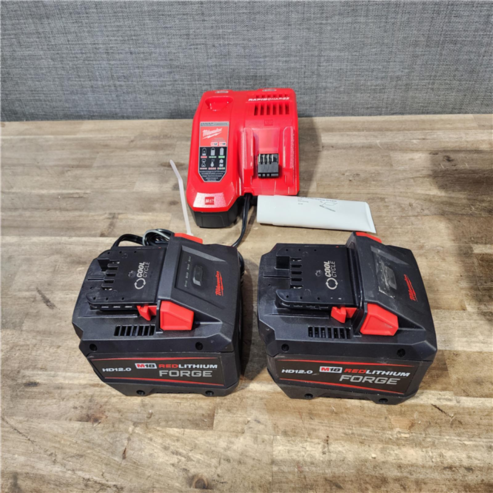 HOUSTON LOCATION - AS-IS (APPEARS LIKE NEW) Milwaukee M18 FUEL ONE-KEY 18V Lithium-Ion Brushless Cordless 1-3/4 in. SDS-MAX Rotary Hammer with Two 12.0 Ah Battery