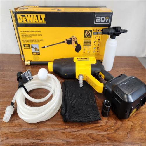 AS-IS DEWALT 20V MAX 550 PSI 1.0 GPM Cold Water Cordless Battery Power Cleaner with 4 Nozzles (Tool Only)