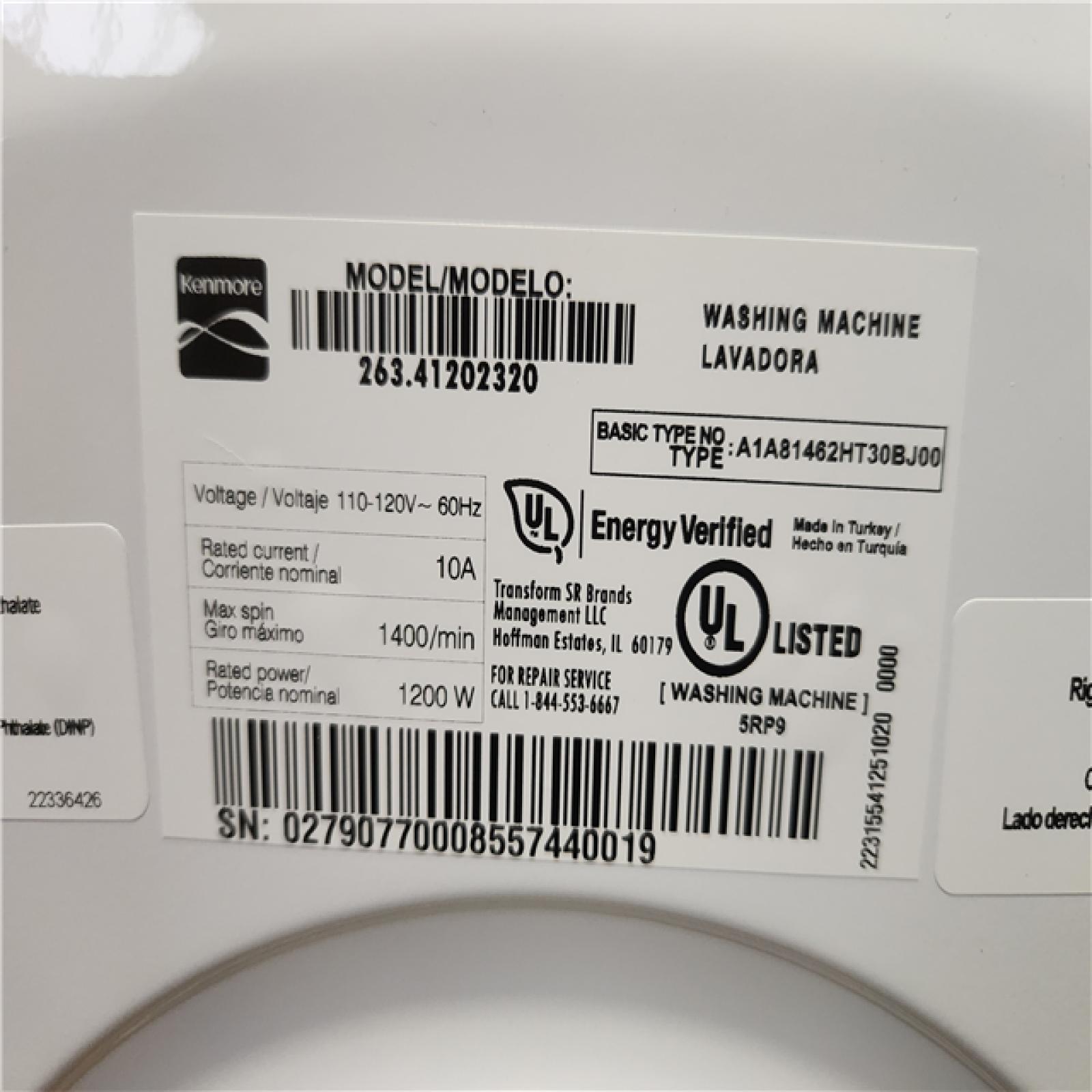 Phoenix NEW KENMORE 24 in. 2.2 cu. ft. Front-Load Washer - White with Steam