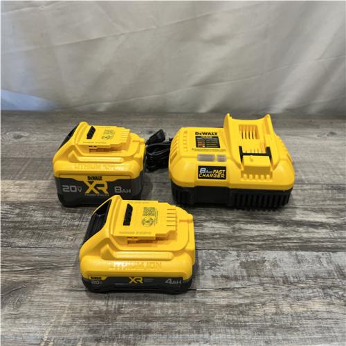 AS-IS DEWALT 20V XR Lithium-Ion Starter Pack with 8.0 Ah and 4.0 Ah Battery Packs and Charger