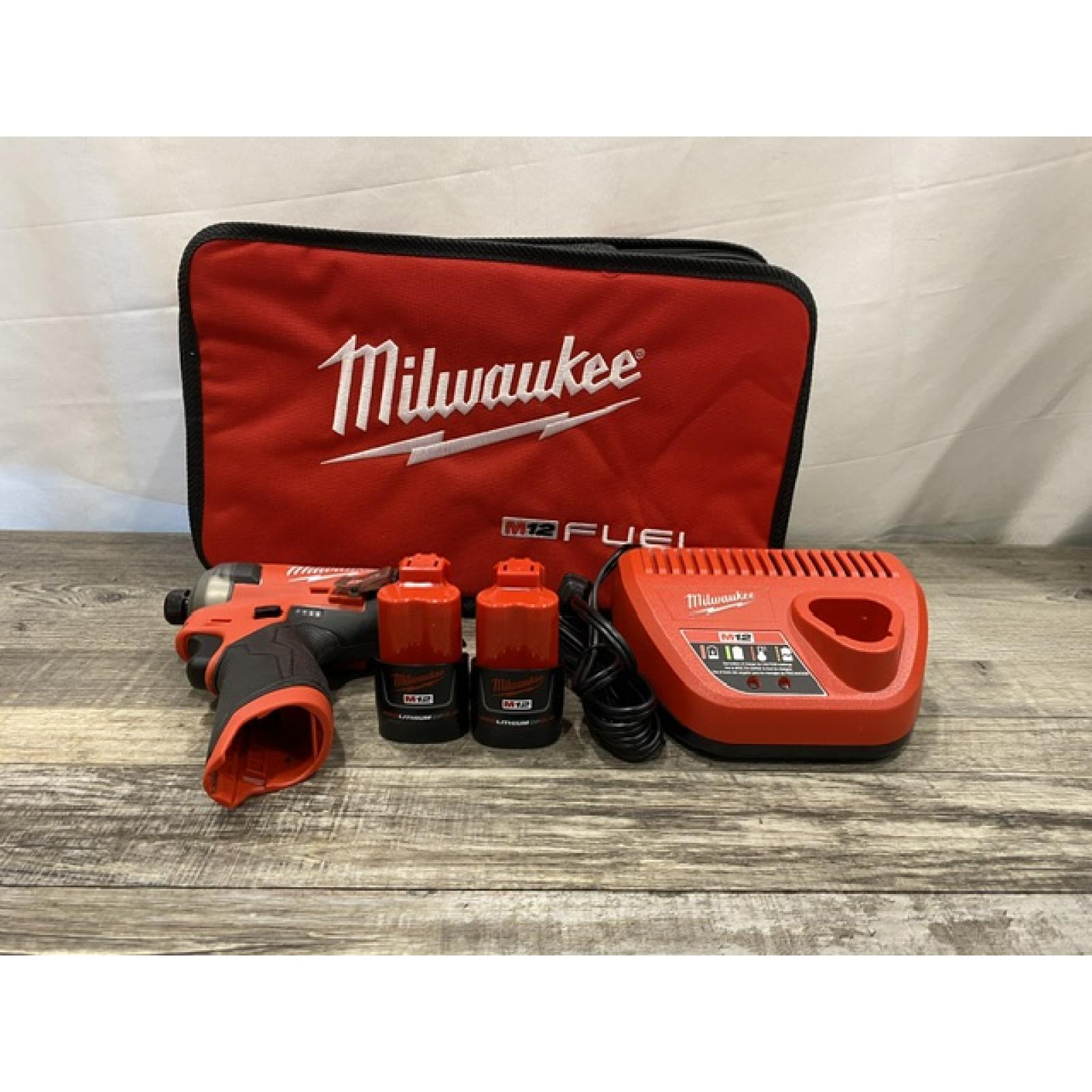 AS-IS Milwaukee FUEL SURGE 12V Lithium-Ion Brushless Cordless 1/4 in. Hex Impact Driver Compact Kit