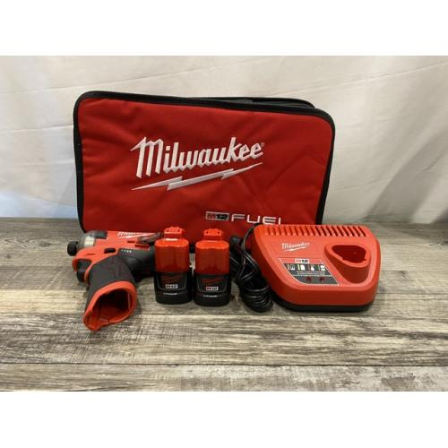 AS-IS Milwaukee FUEL SURGE 12V Lithium-Ion Brushless Cordless 1/4 in. Hex Impact Driver Compact Kit