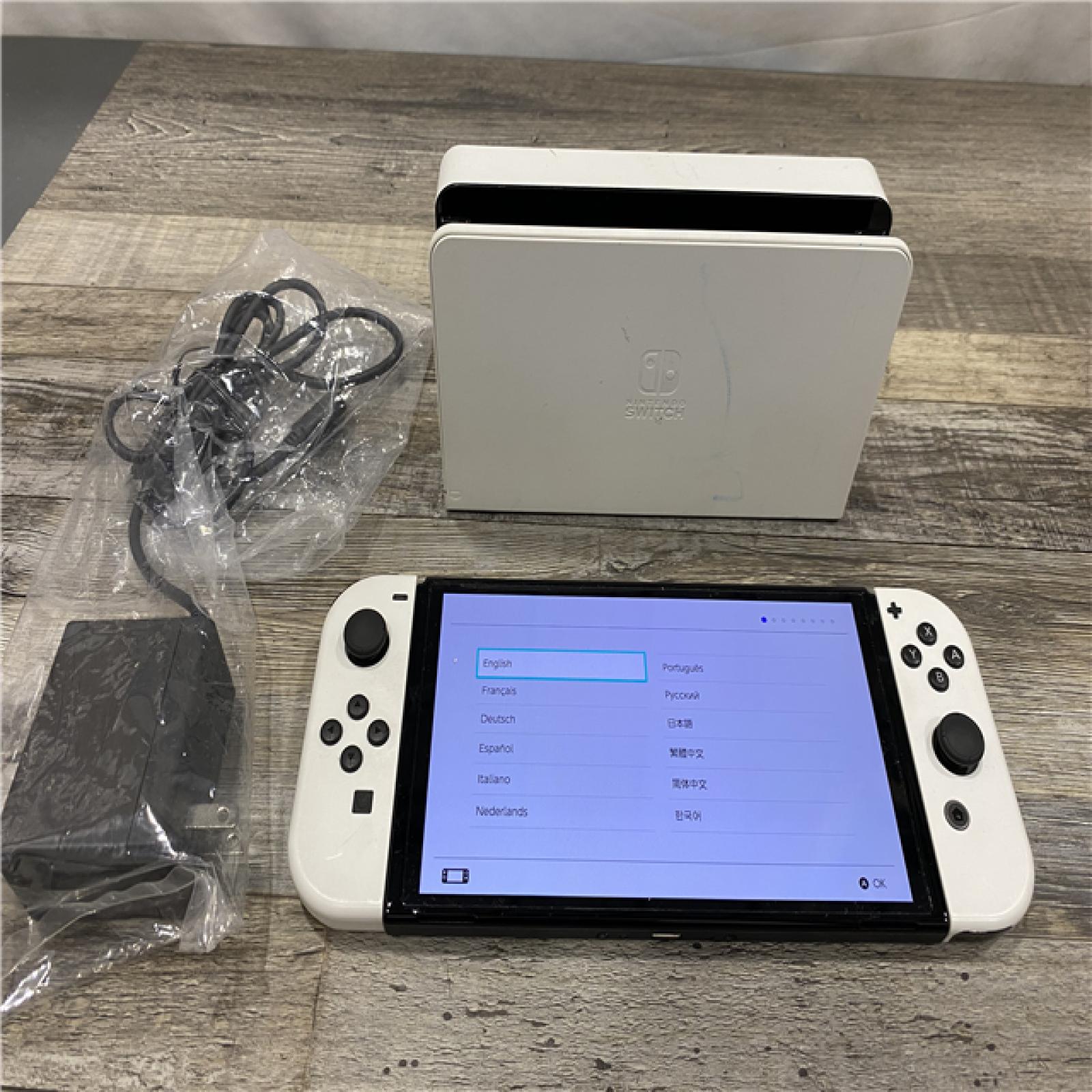 AS-IS Nintendo Switch OLED Console with White Joy-Con