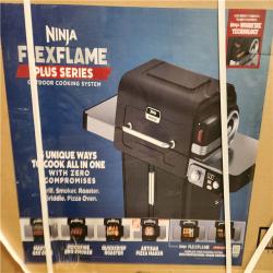 Phoenix NEW NINJA FlexFlame Plus 3-Burner Outdoor Cooking BBQ, 5-in-1 Propane and Electric Grill, Smoker, Roaster, Pizza Maker in Black