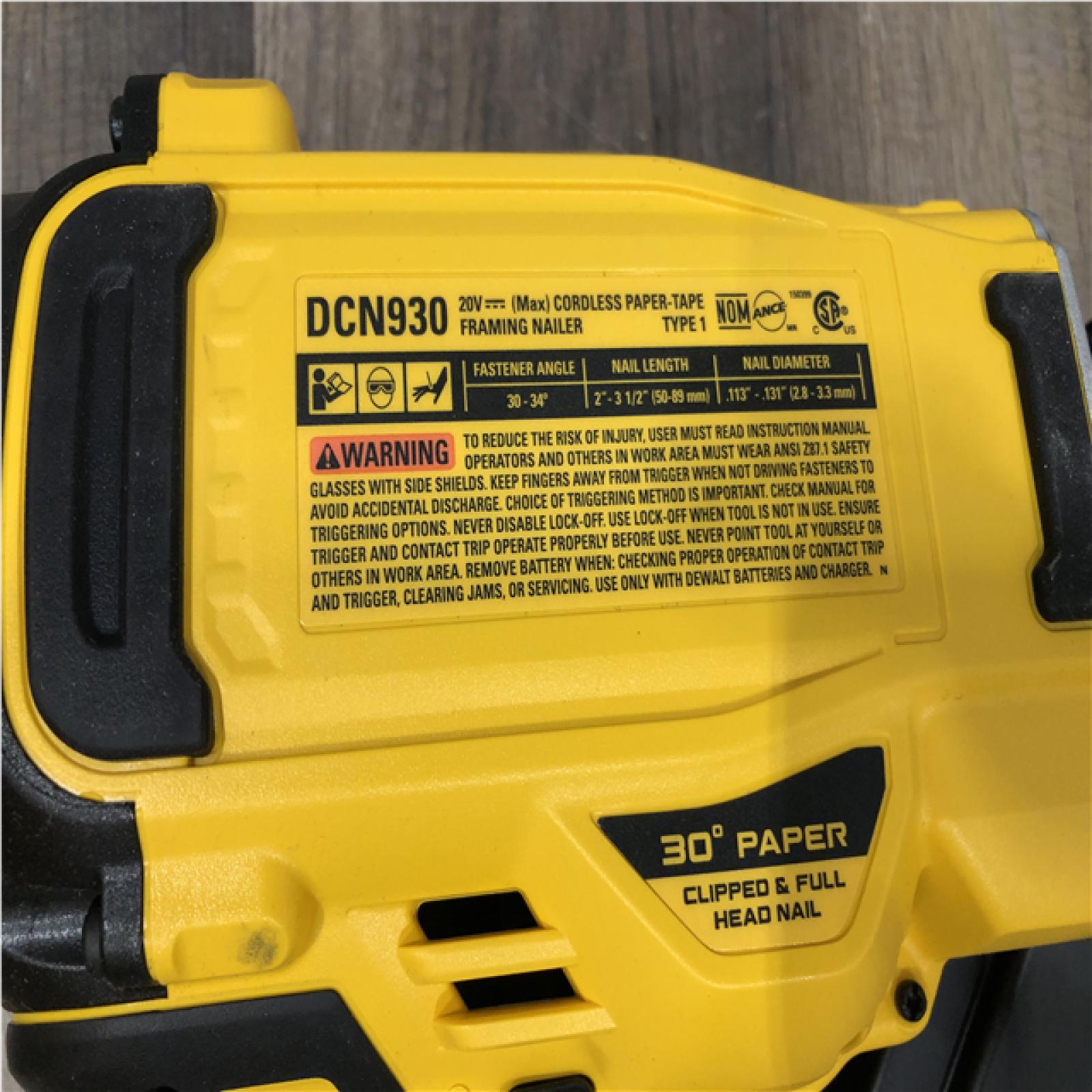 AS-IS DEWALT 20-Volt 30° Cordless Framing Nailer (Tool-Only)