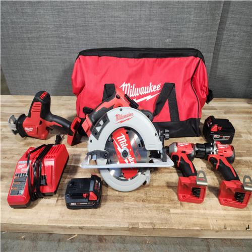 Houston Location AS-IS Milwaukee Drills QTY/2 and Hackzall and Circular Saw and Batteries QTY/2 with Charger