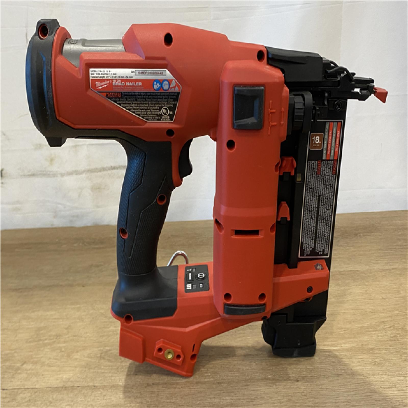 AS-IS Milwaukee FUEL 18-Volt Lithium-Ion Brushless Cordless Gen II 18-Gauge Brad Nailer (Tool-Only)