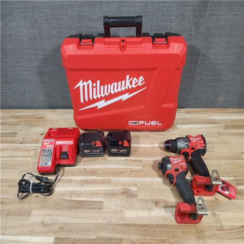 HOUSTON LOCATION - AS-IS Milwaukee  FUEL 18V Lithium-Ion Brushless Cordless Hammer Drill and Impact Driver Combo Kit
