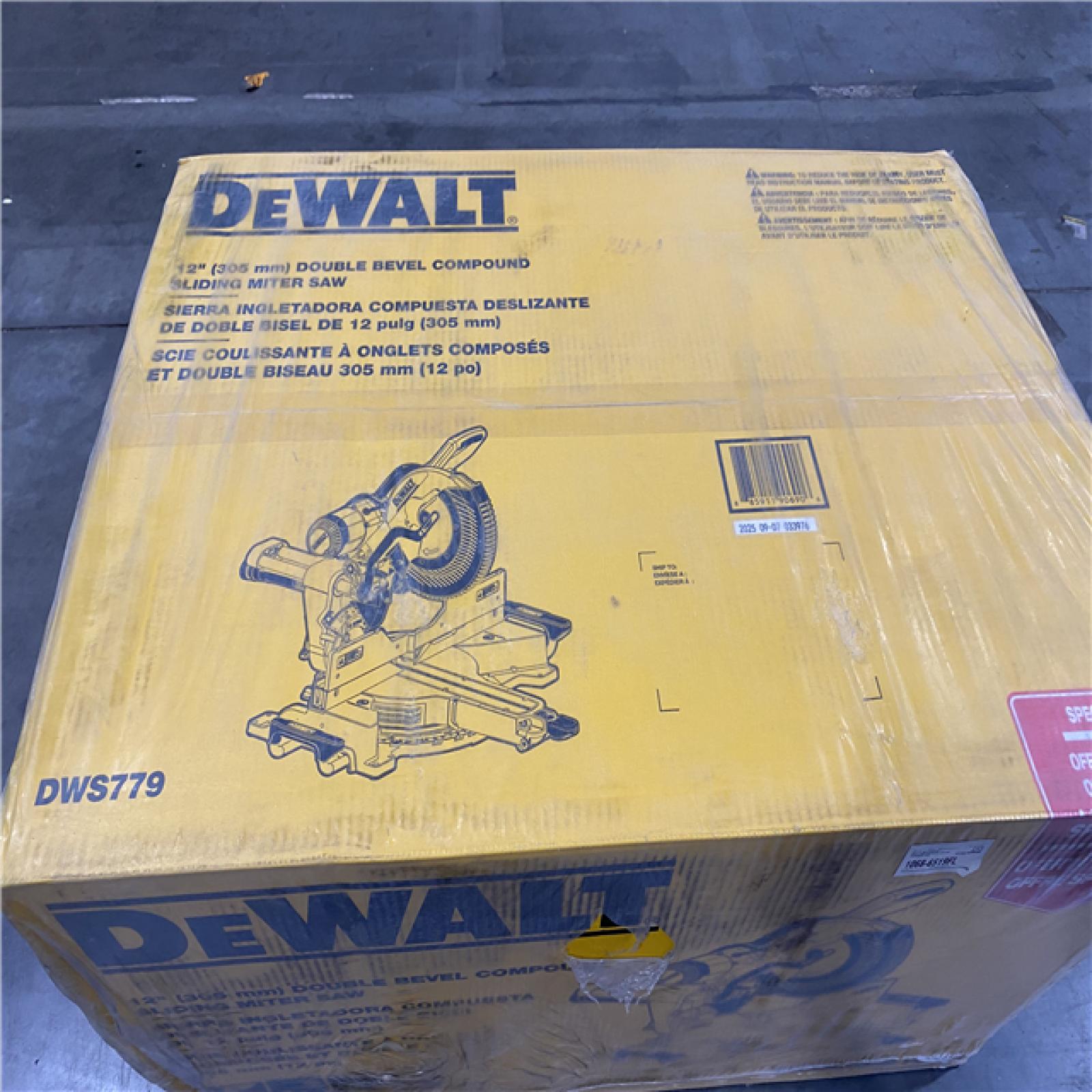 NEW- DeWalt 15 Amps 12 in. Corded Dual-Bevel Sliding Compound Miter Saw