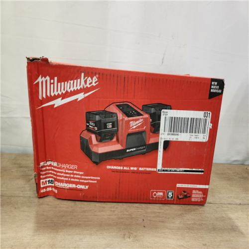 AS-IS- Milwaukee 18V Dual Bay Simultaneous Super Charger