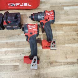 HOUSTON LOCATION - AS - IS Milwaukee FUEL 18V Lithium-Ion Brushless Cordless Hammer Drill and Impact Driver Combo Kit