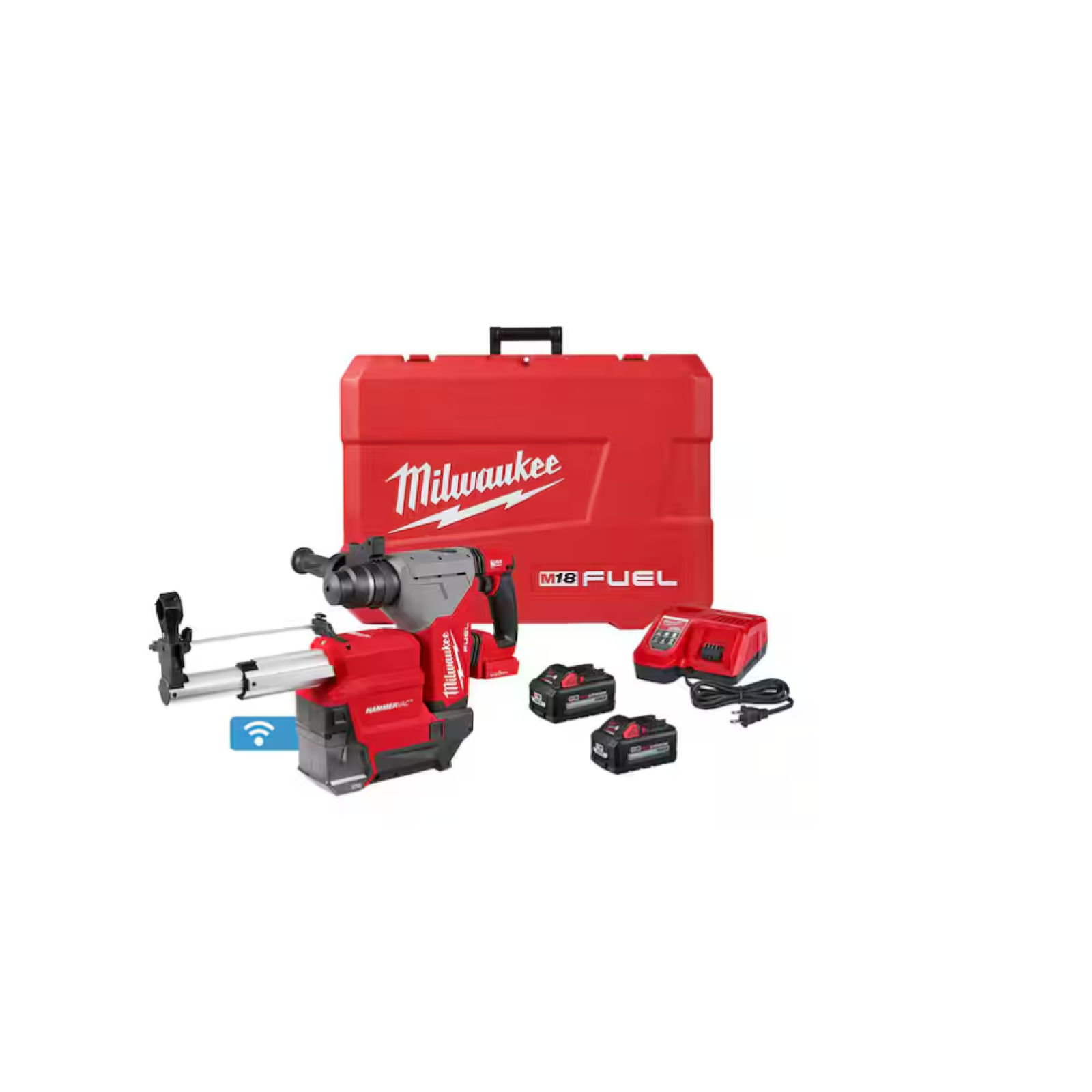 NEW! MILWAUKEE M18 FUEL 18V Lithium-Ion Brushless 1-1/8 in. Cordless SDS-Plus Rotary Hammer/Dust Extractor Kit