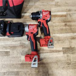HOUSTON LOCATION - AS - IS Milwaukee 2 Tool Combo Kit W/ (2) Battery & Charger