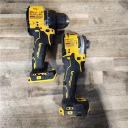 HOUSTON LOCATION - AS-IS Dewalt DCK225D2 20V MAX ATOMIC Brushless Compact Lithium-Ion 1/2 in. Cordless Drill Driver and 1/4 in. Impact Driver Combo Kit with 2 Batteries 2 Ah